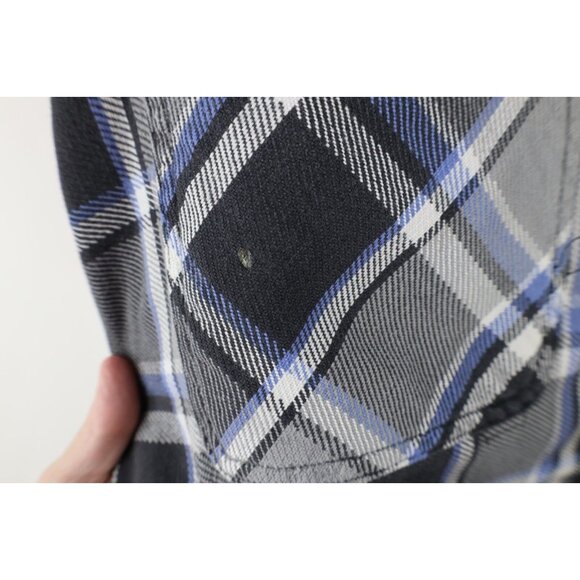 Vintage 90s Streetwear Mens XLT Distressed Big Mac Flannel Button Shirt Plaid - Picture 6 of 16
